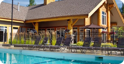 Alpine exterior and pool