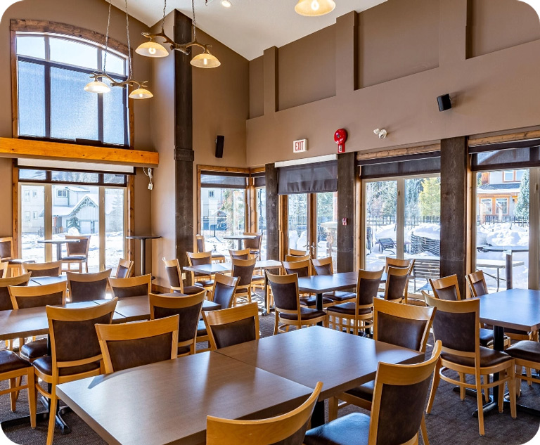 Alpine room interior dining