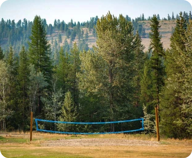 Sand volleyball court